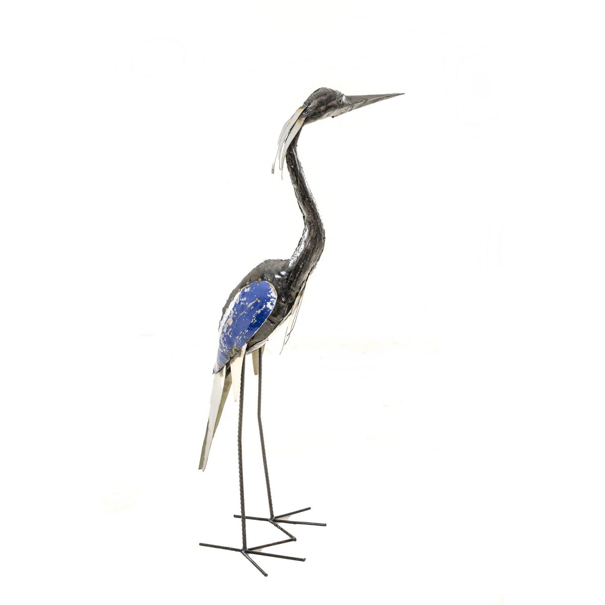 METAL NEW SMALL NATURAL BLUE HERON