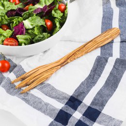 Olive Wood Salad Fork – Handmade Natural Wooden Utensils