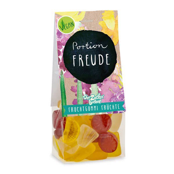 Snack bag portion of joy fruit gum vegan