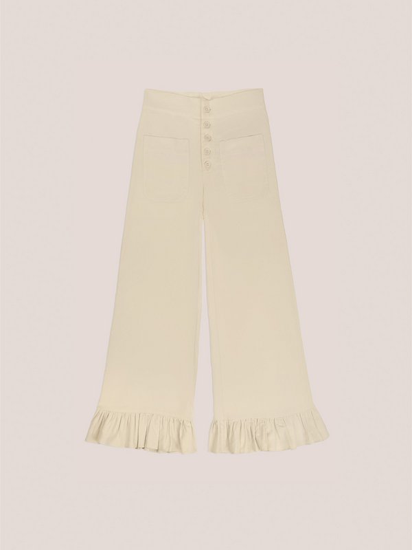 Tender White Corduroy Pants