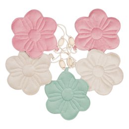Guirlande fleurie velours "Bouquet pastel"