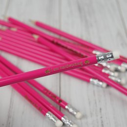 Pink Wooden HB ołówek z gumką, idealny prezent dla uczniów, artystów i nauczycieli