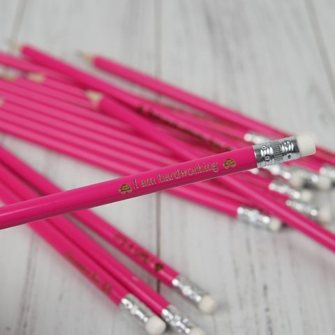 Roze houten HB -potlood met gum, perfect cadeau voor studenten, kunstenaars en leraren