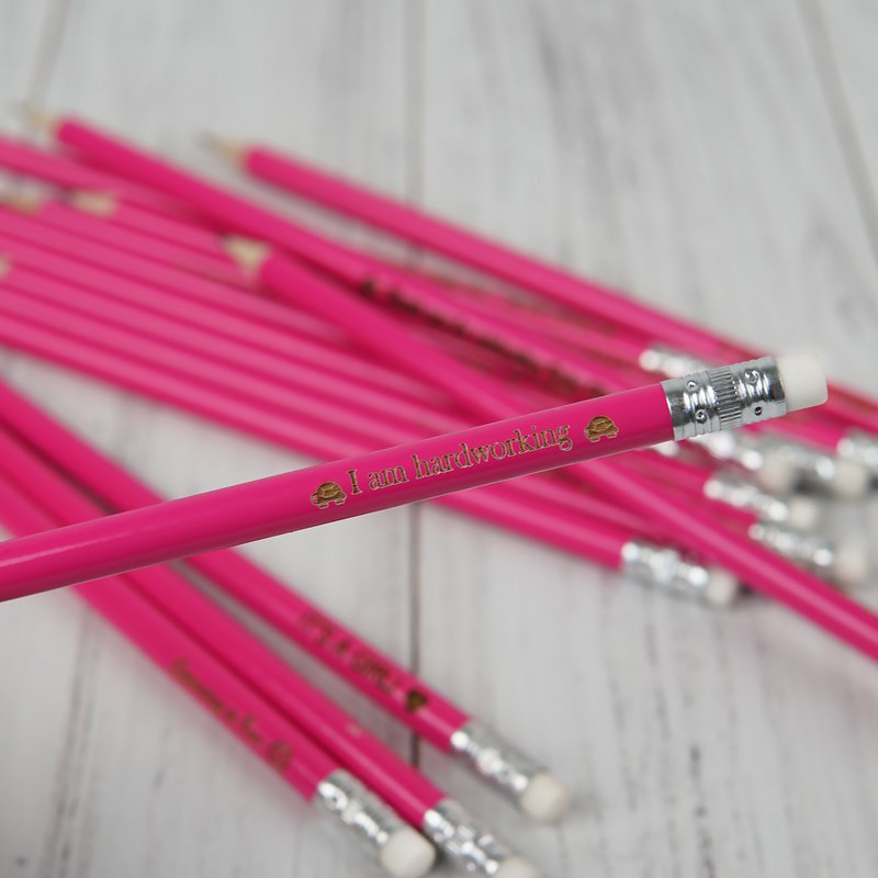 Pink træ HB -blyant med viskelæder, perfekt gave til studerende, kunstnere og lærere