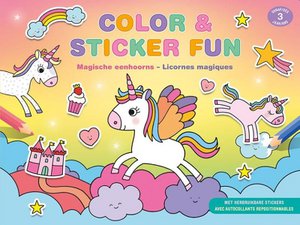 Color & Sticker Fun - Magical unicorns