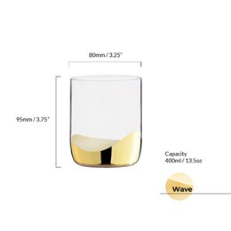 Set of 2 Wave Gold DOF Tumblers