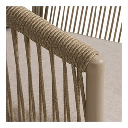 Salerno Dining chair, aluminum/polyester, sand, incl. Cushion - Set of 4