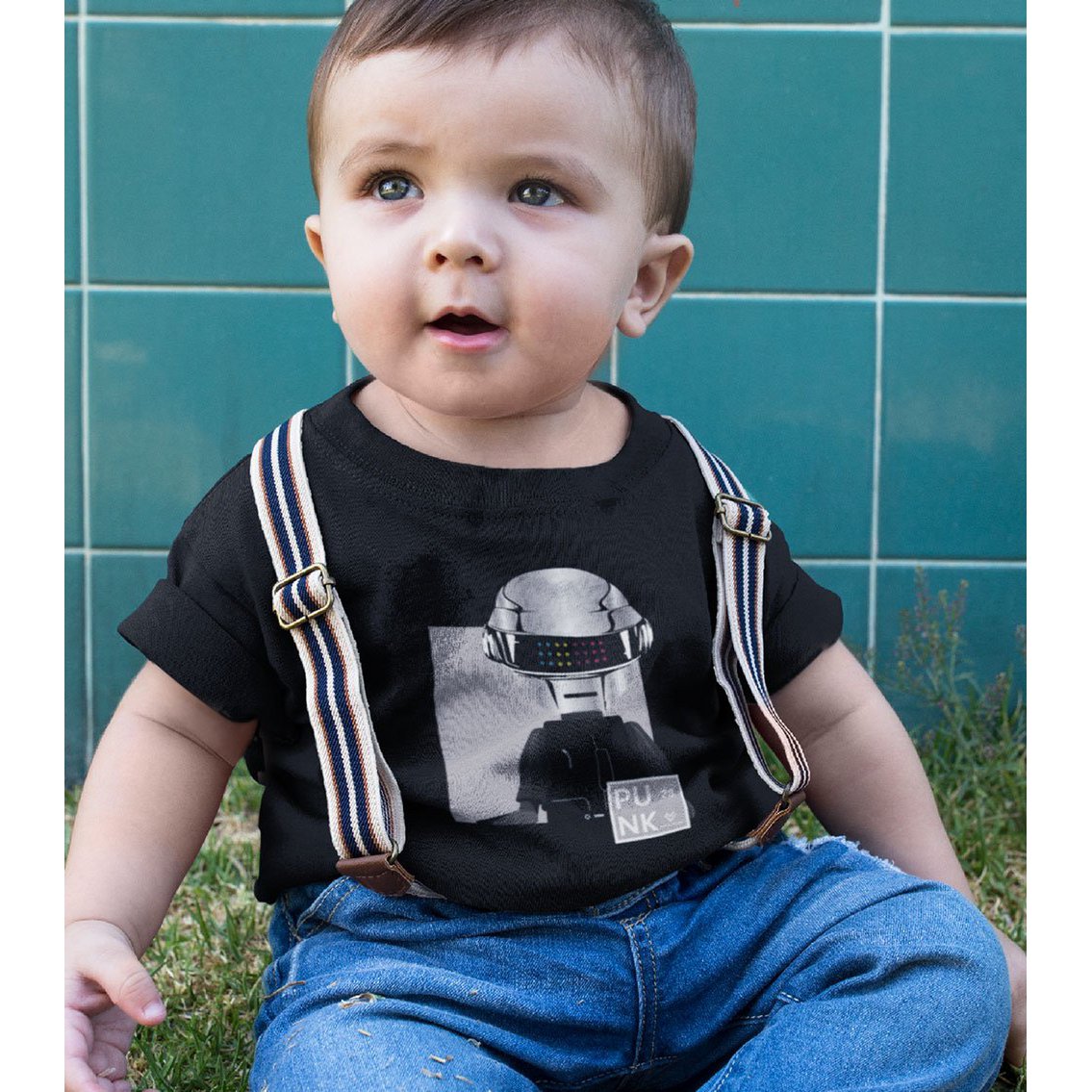Unisex Kinder T-shirt Collectie% 2328 - Daft Punk Zilver