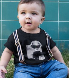 Unisex børne T-shirt kollektion %2328 - Daft Punk sølv