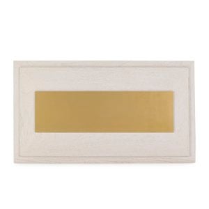 CABECERO 160X8X920 MADERA BLANCO/METAL DORADO TH2648621