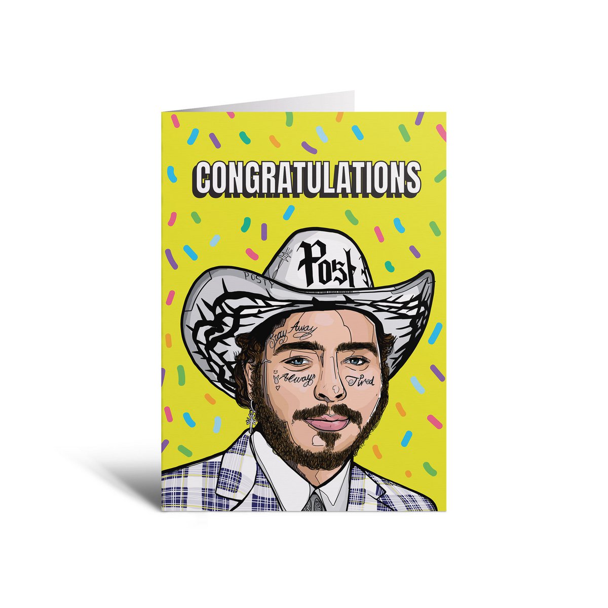 Tillykke Post Malone lykønskningskort