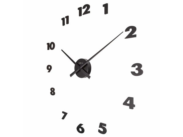 Vægur NeXtime Small Hands 48 x 3 cm sort