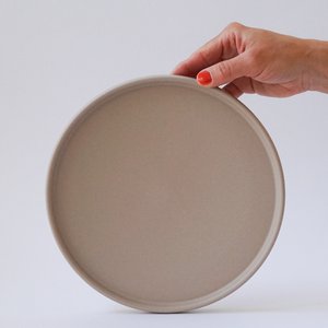 Plate/lid 22 cm - nordic greige