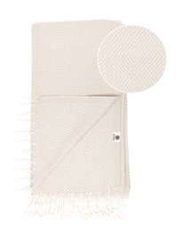 CRYSTAL Cotton Hammam Pool Towel – Compact – Beige - 180x100 cm