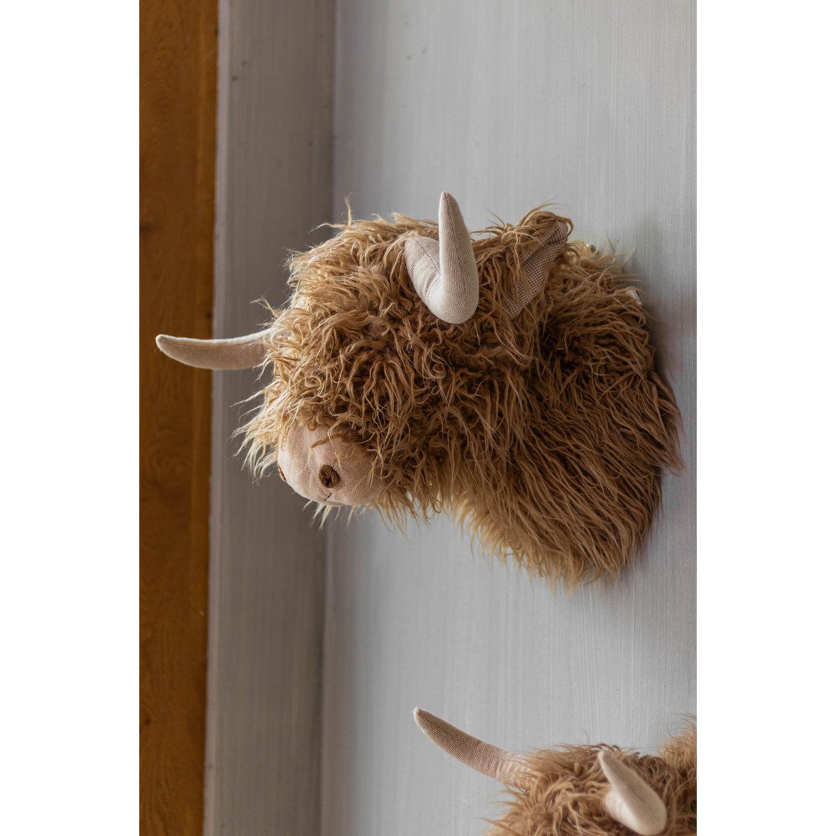 knuffel schotse hooglander wandkop braun 40cm