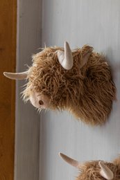 knuffel schotse hooglander wandkop braun 40cm