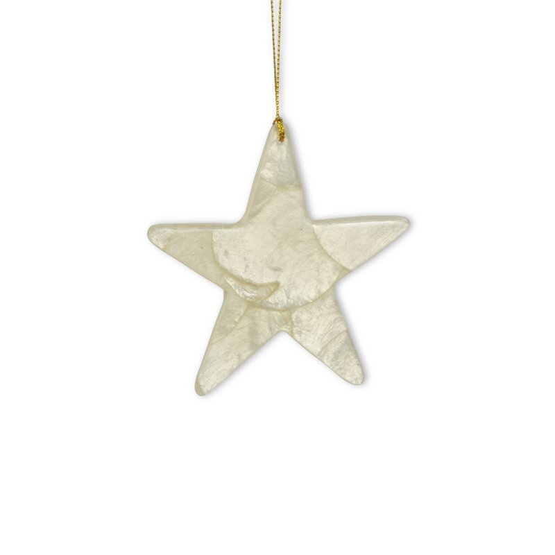 X'mas trimhoofd ster naturel