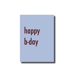 Postcard happy b-day blue