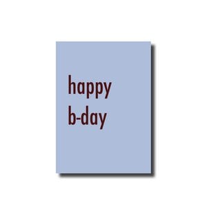 Postcard happy b-day blue