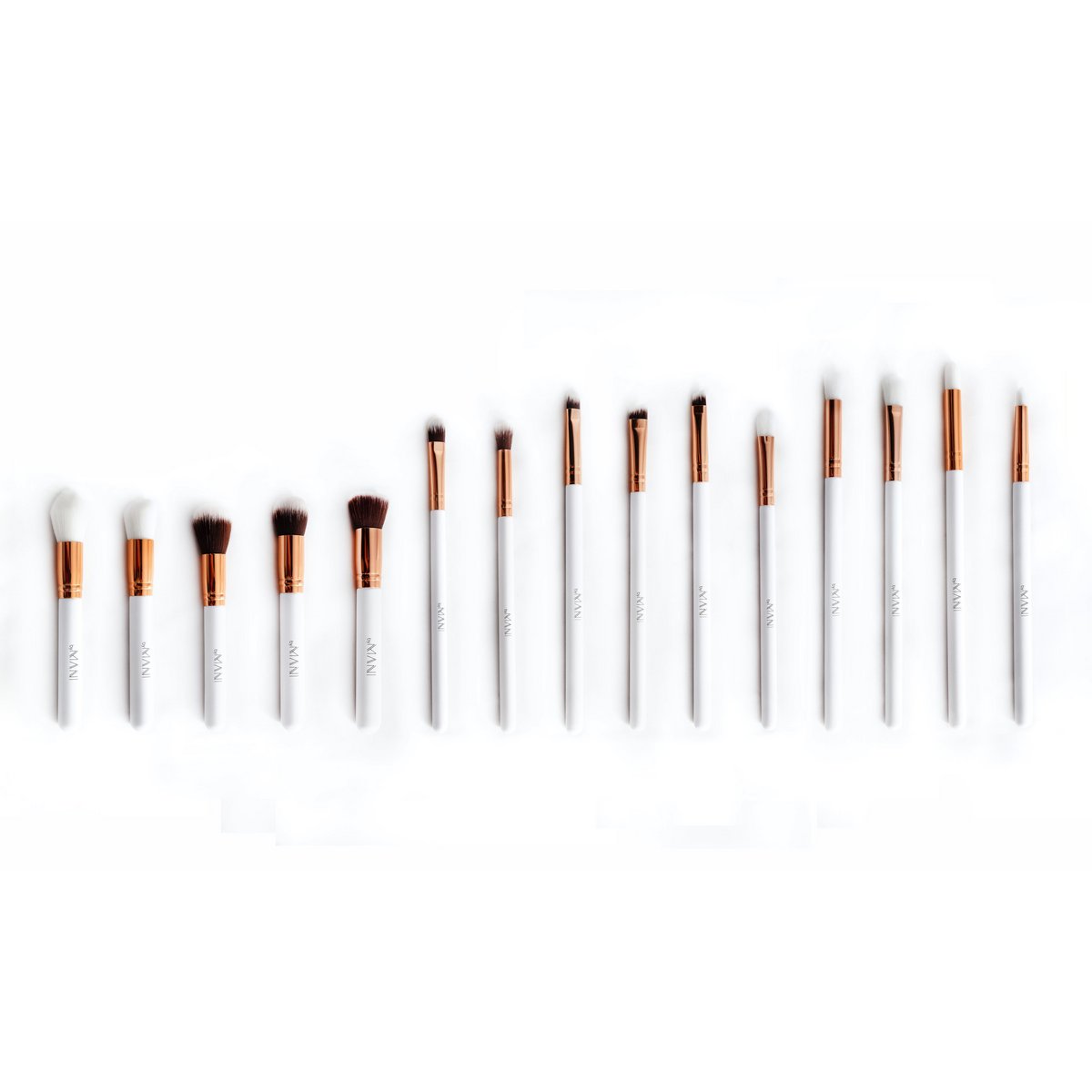 Set Pennelli Make Up 15 Pezzi Professionali Bianchi SENZA Pochette (1 set)