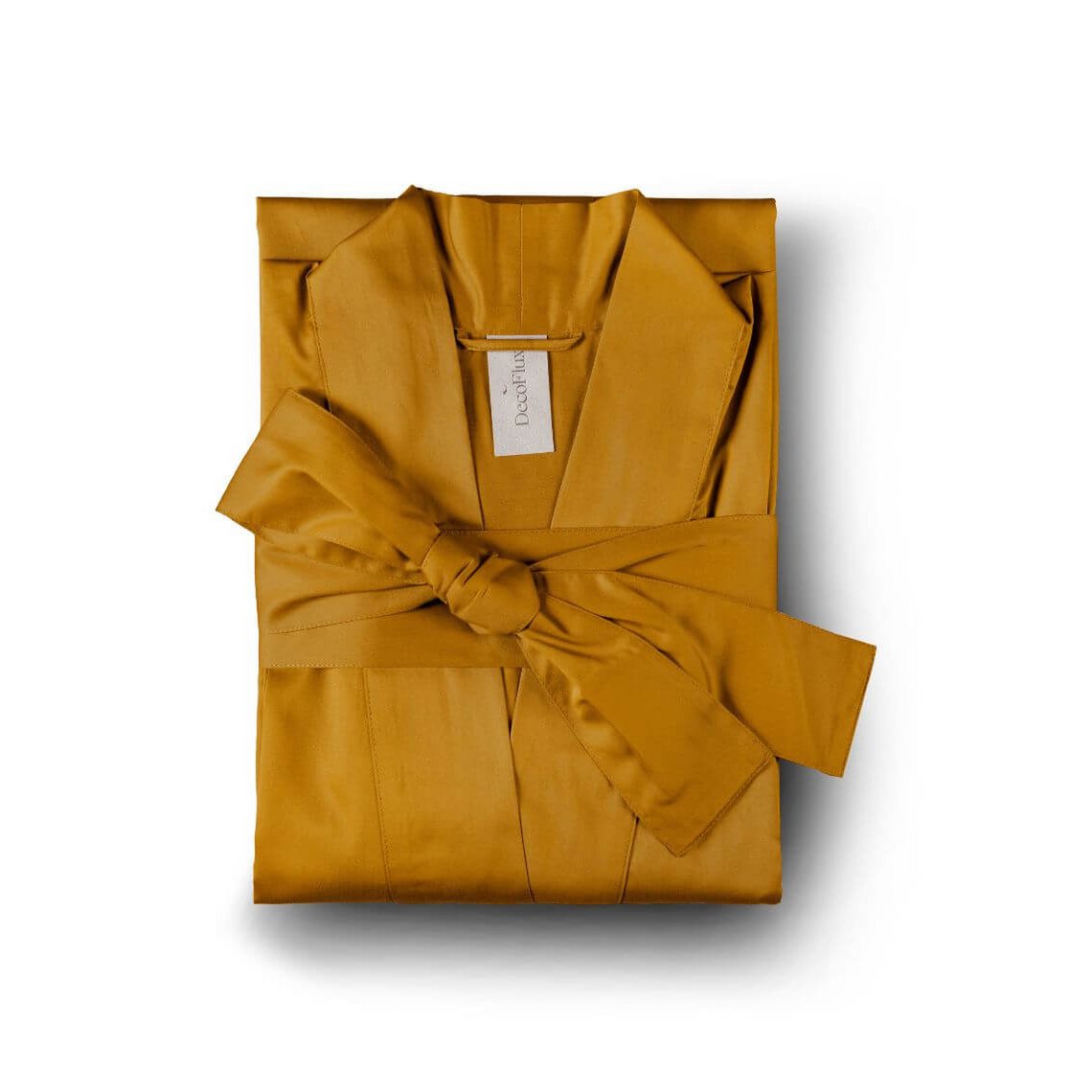 Satin kimono badekåbe Solid Antique Gold