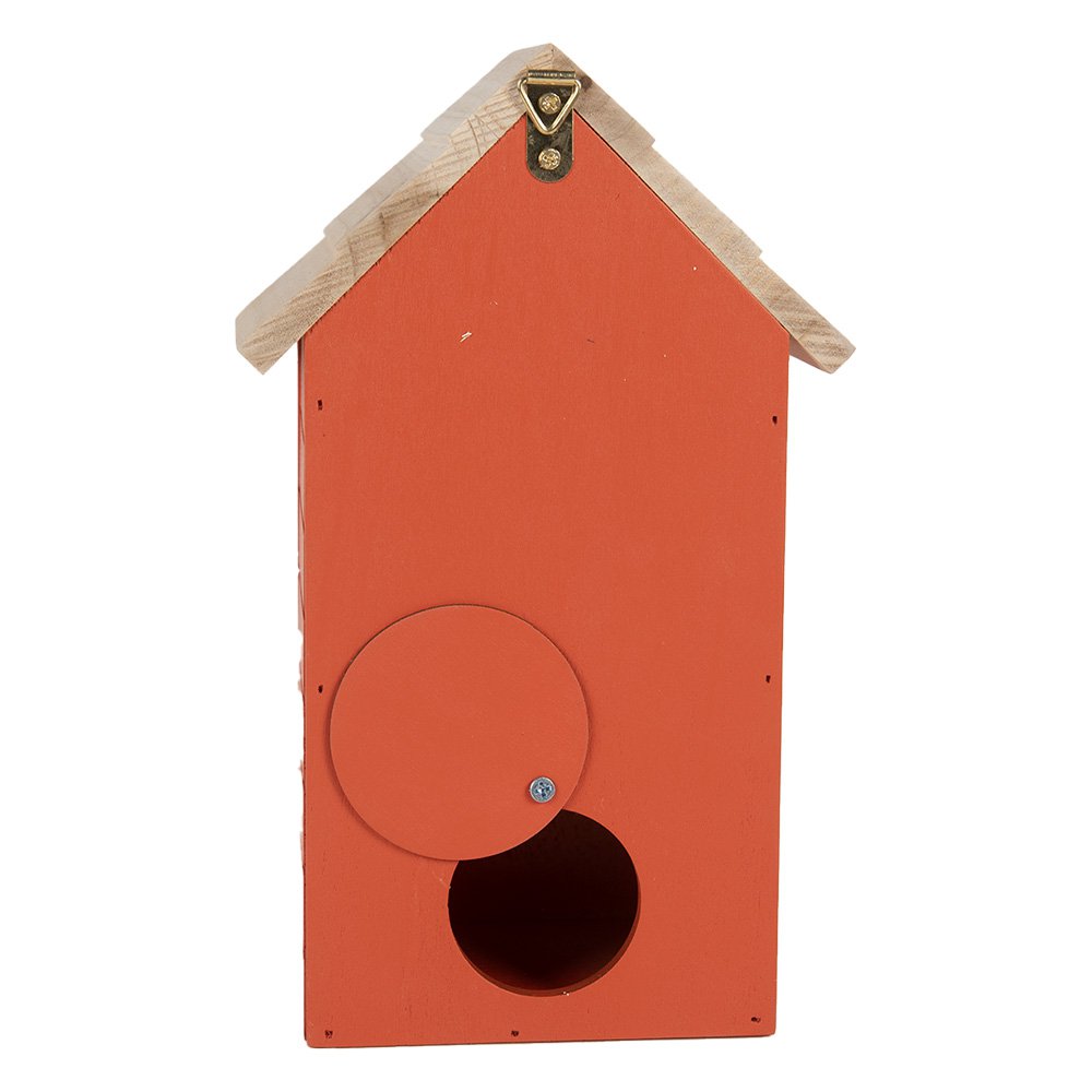 Decoration birdhouse 15x10x22 cm red wood