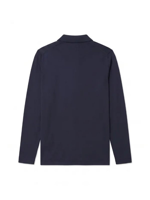 Polo Navy 180g Piqué Cotone Made in Italy | Horda