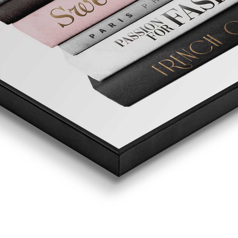 Gerahmtes Bild Slim Frame Fashion Bücher 40x30