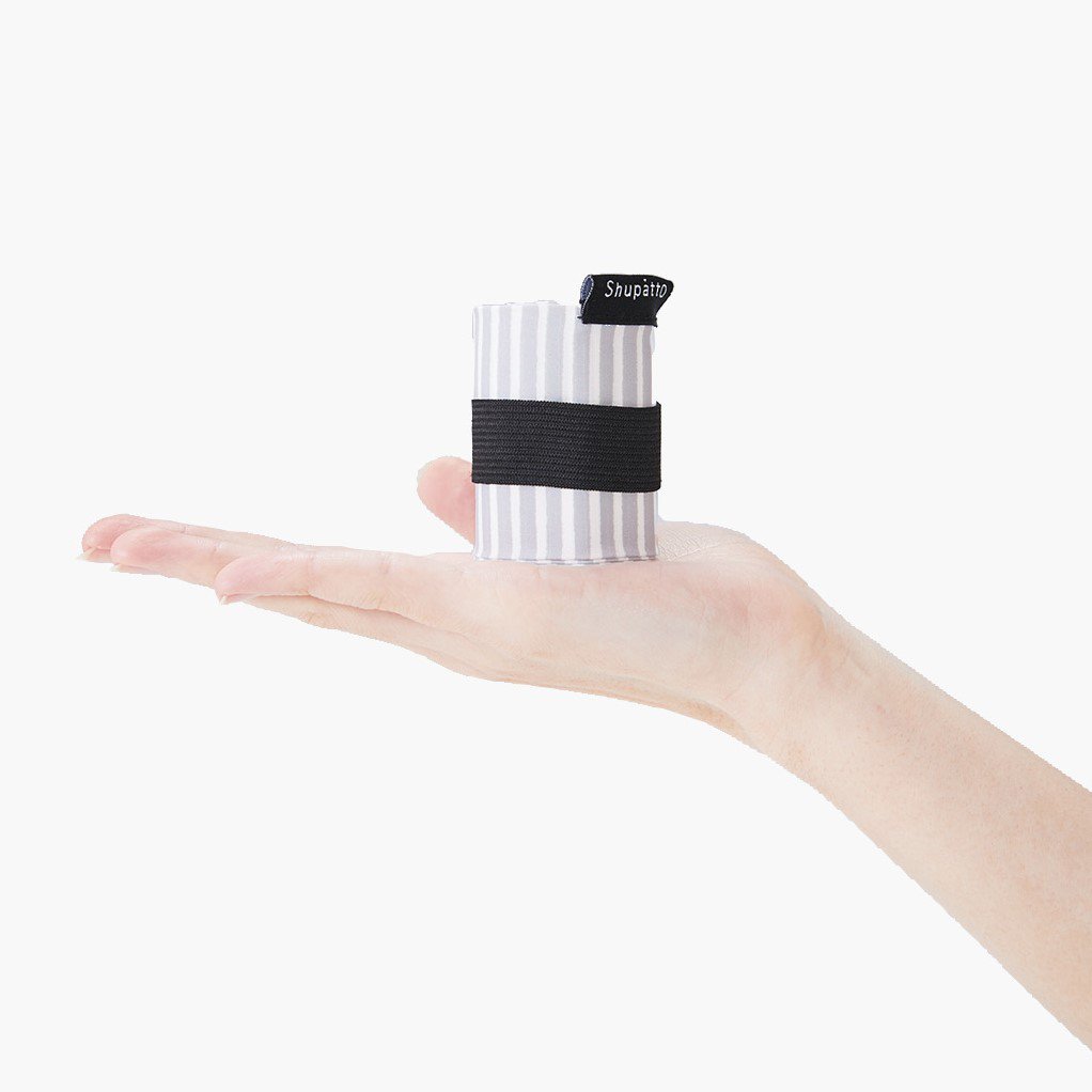 Shupatto compacte opvouwbare boodschappentas maat s - strepen (sen)