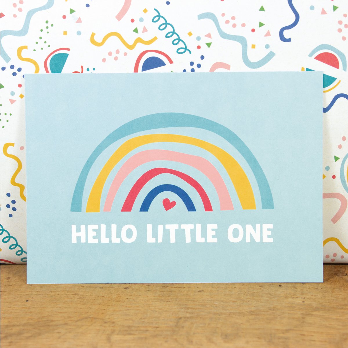 Postkarte "Hello little one" (blau) aus Recyclingpapier
