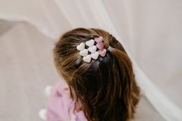 Setje haarspeldjes hartjes - licht roze