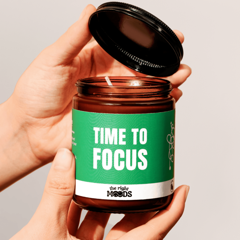 Geschenkkerze – FOCUS MOOD – Duftendes handgemachtes Sojawachs