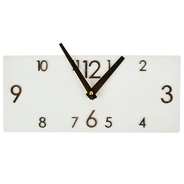 Wall clock Clocks for wall Wooden wall clock White wall clock Rustic wall clock Rectangular wall clock Unique wall clock Wall art Rectangle