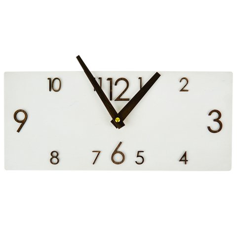 Wanduhr Wanduhren Wanduhr aus Holz Weiße Wanduhr Rustikale Wanduhr Rechteckige Wanduhr Einzigartige Wanduhr Wandkunst Rechteck