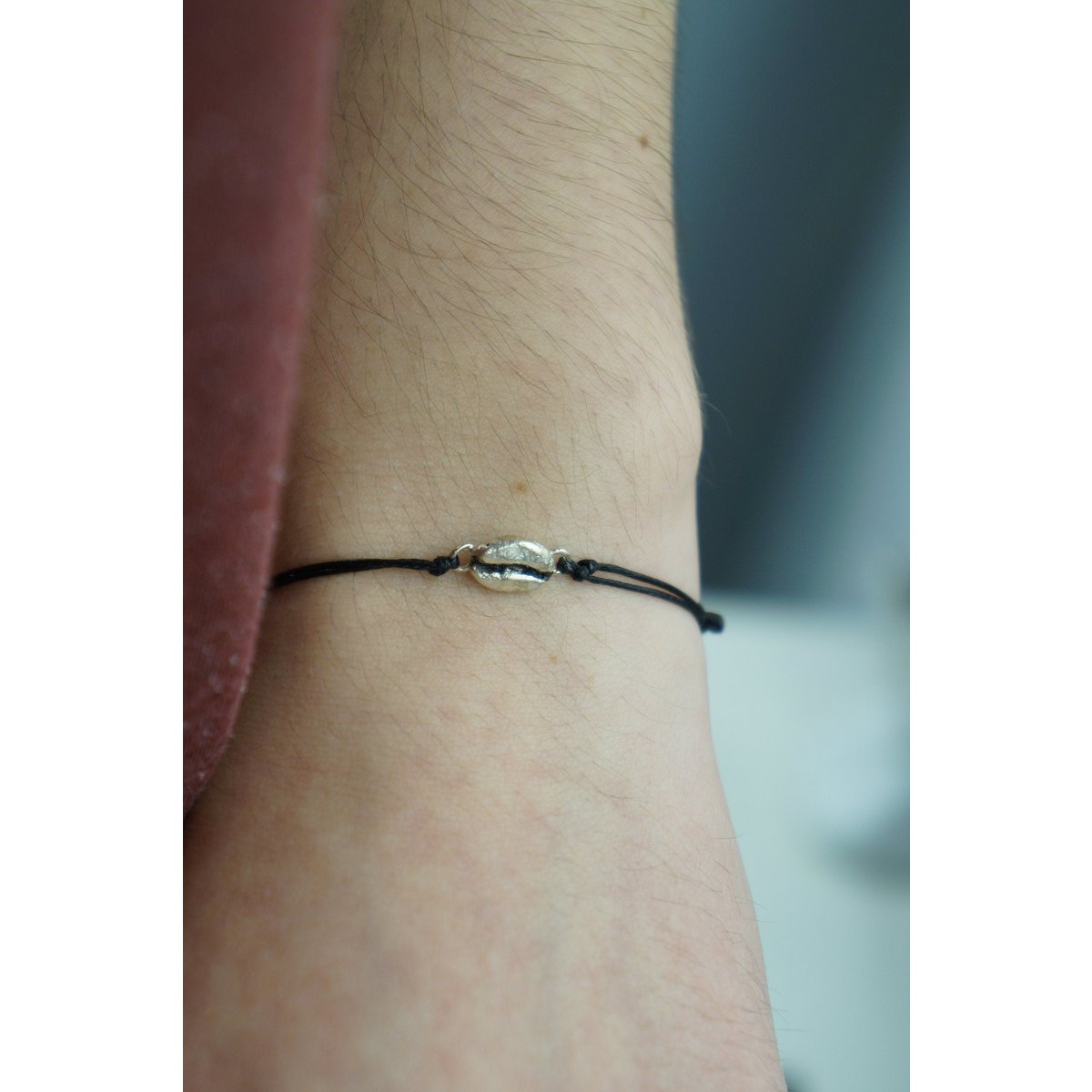 Silver Coffee Bracelet, Sterling Silver Jewelry, Coffee Bean Bracelet, Gift for Her, Birthday Gift for Women, Handmade Jewelry