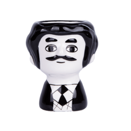 Kitsch Kitchen set egg cup Carlos & Marisol black/white