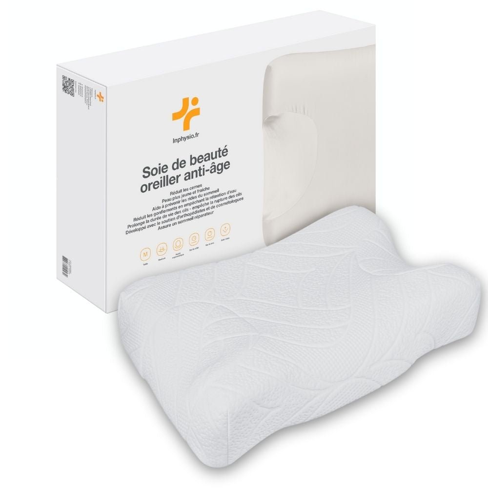 Anti-verouderingskussen met cosmetische kussensloop dermacoll | "Beauty Silk"
