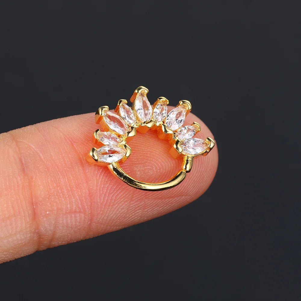 Rvs Hoop Earring Vrouwen Zirconia Crystal Piercing Oor Daith Helix Tragus Kwab Kraakbeen Stud Earring Piercing Sieraden