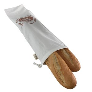 Baguette bag of Gots organic cotton, reusable - zero waste
