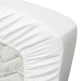 Drap-housse en jersey 100 % coton - Blanc