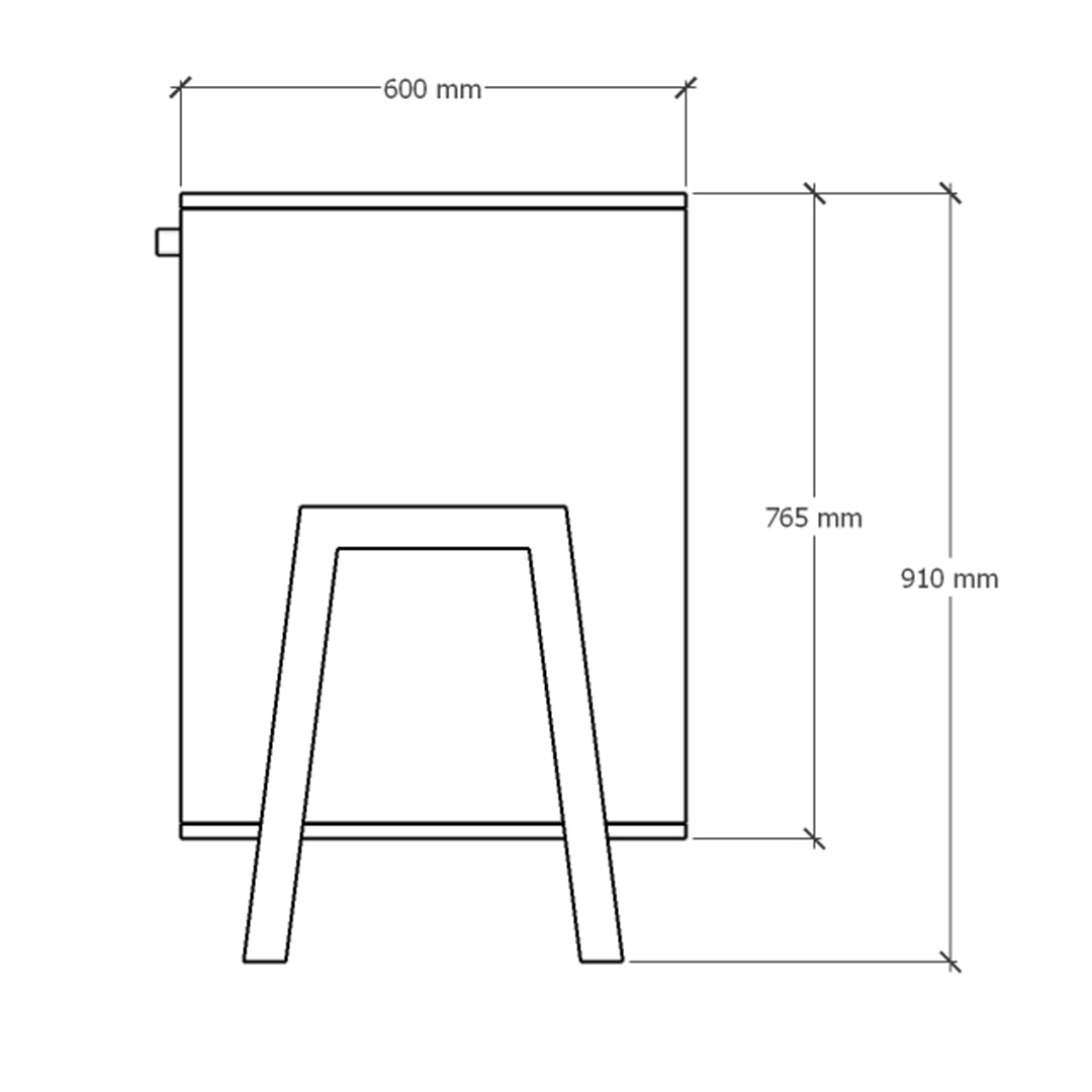 Commode Polly Basic met deurtjes - Groen