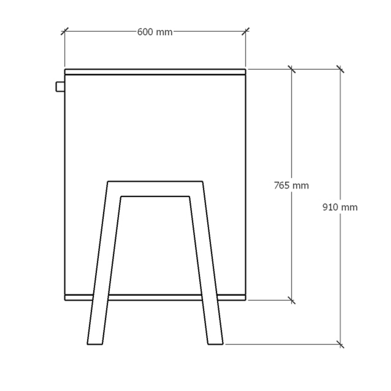 Komoda Polly Basic z drzwiami - Zielona