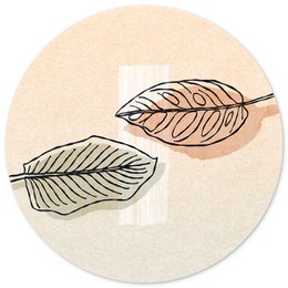 Wandkreis Natur vertikal Japandi - Rundmalerei - Wandkreis