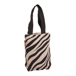 Sustainable tote bag with a baby zebra print design, made of durable materials for everyday use.