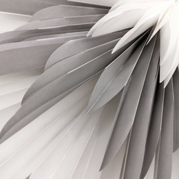 Stella-Dalia, parchment paper white-gray-white 60 cm