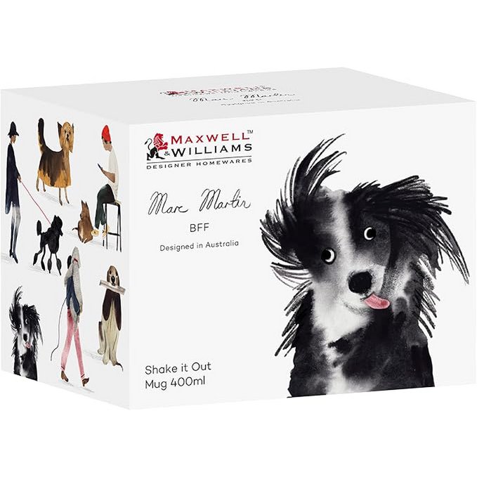 M&W FURRY FRIENDS Mug 400ml, Walking the Dog, giftbox