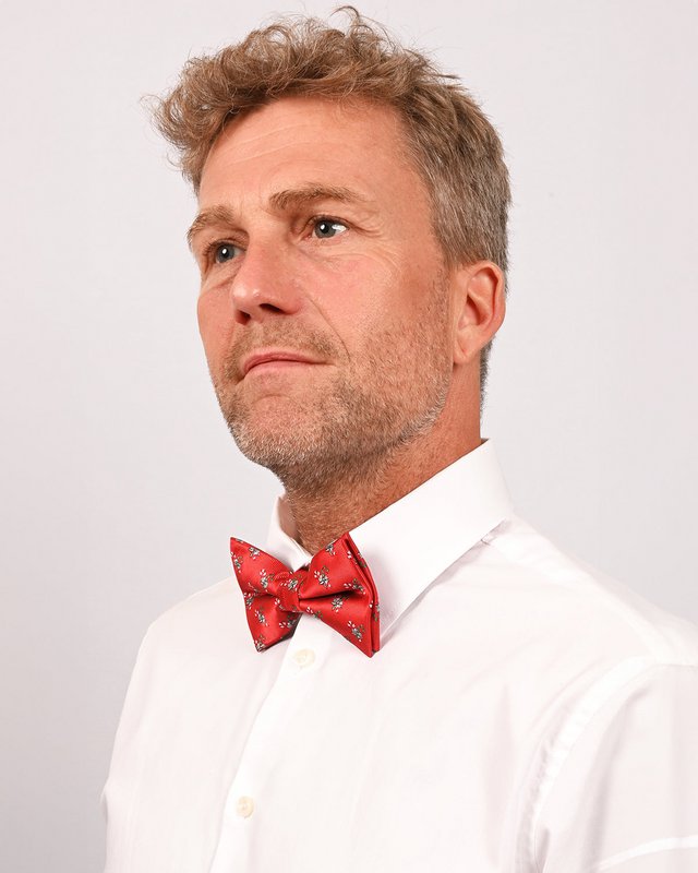 Bowtie - Rød med bolsjer