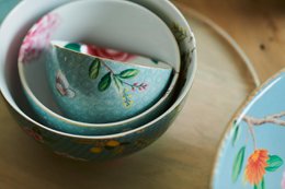 Bowl Blushing Birds Blue 12cm
