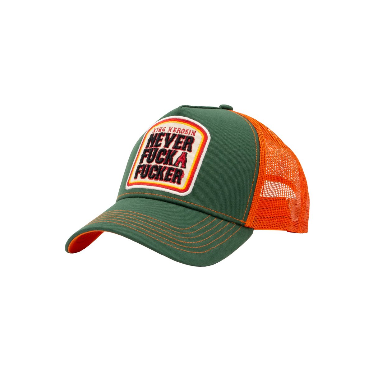 Trucker Cap 'Never Fuck A Fucker' in Grün