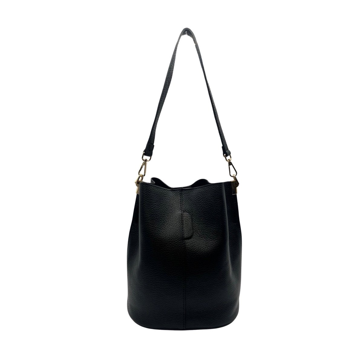 BOLSO ELVIRA BUCKET DE PIEL SEMBRADA